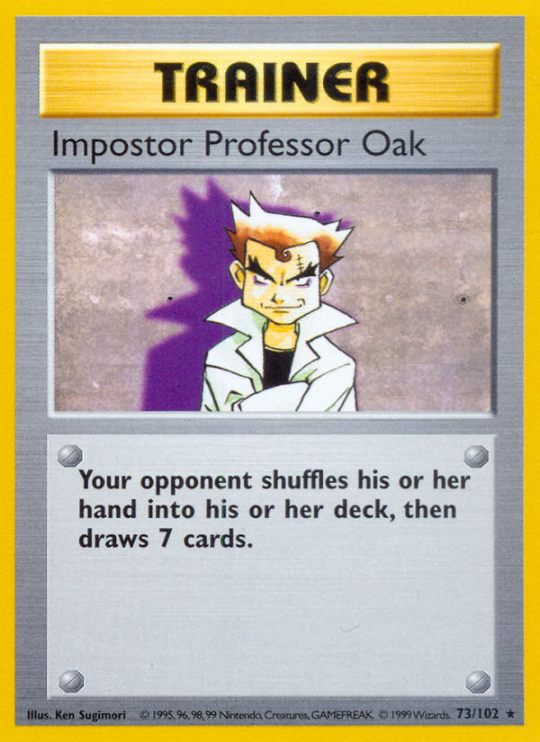 Imposter Professor Oak 73/102 (Shadowless)
