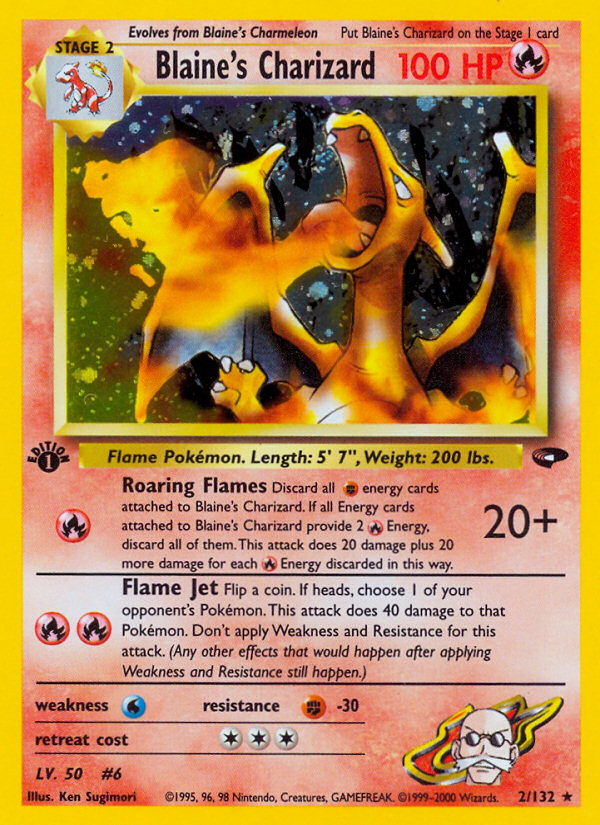 Blaine's Charizard 2/132 (1st Edition)