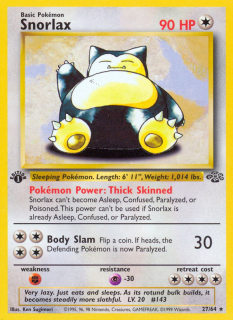 Snorlax 27/64 (1st Edition)