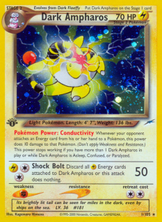 Dark Ampharos 1/105 (1st Edition)
