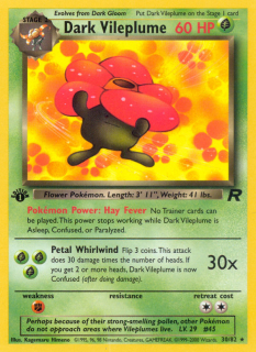 Dark Vileplume 30/82 (1st Edition)
