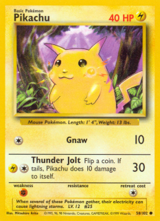 Pikachu 58/102