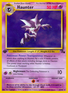 Haunter 21/62 (1st Edition)