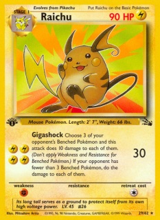 Raichu 29/62 (1st Edition)