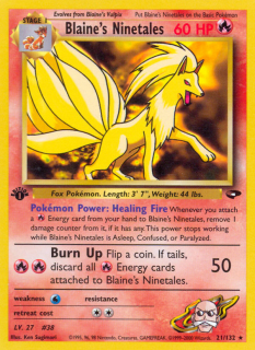 Blaine's Ninetales 21/132 (1st Edition)