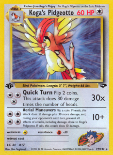 Koga's Pidgeotto 27/132 (1st Edition)