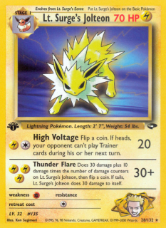 Lt. Surge's Jolteon 28/132 (1st Edition)