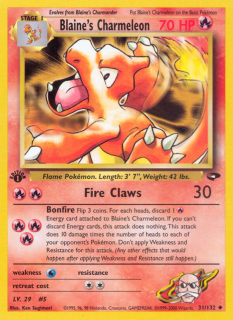Blaine's Charmeleon 31/132 (1st Edition)