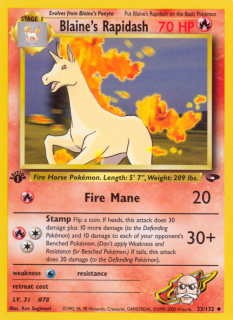 Blaine's Rapidash 33/132 (1st Edition)