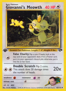 Giovanni's Meowth 43/132 (1st Edition)