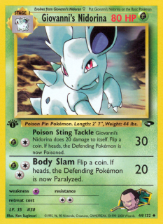 Giovanni's Nidorina 44/132 (1st Edition)
