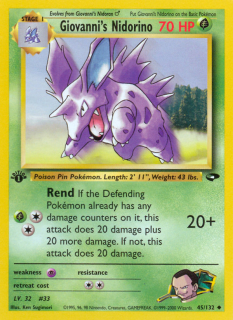 Giovanni's Nidorino 45/132 (1st Edition)
