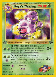 Koga's Weezing 50/132 (1st Edition)