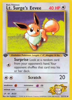 Lt. Surge's Eevee 51/132 (1st Edition)