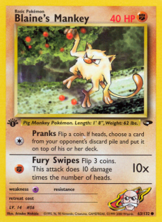 Blaine's Mankey 63/132 (1st Edition)