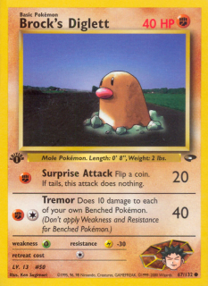 Brock's Diglett 67/132 (1st Edition)