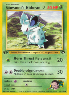 Giovanni's Nidoran♀ 75/132 (1st Edition)