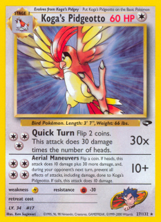 Koga's Pidgeotto 27/132