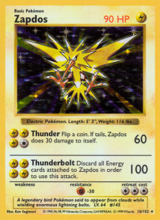 Zapdos 16/102 (Shadowless)