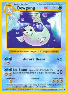 Dewgong 25/102 (Shadowless)