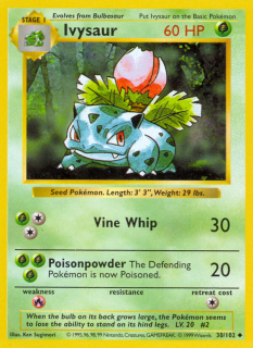 Ivysaur 30/102 (Shadowless)