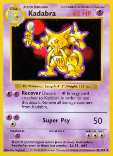 Kadabra 32/102 (Shadowless)
