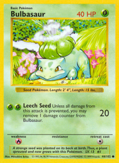 Bulbasaur 44/102 (Shadowless)