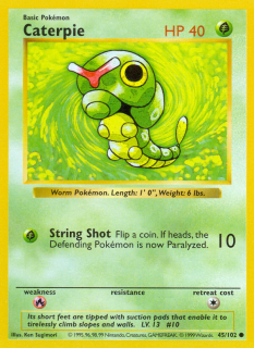 Caterpie 45/102 (Shadowless)