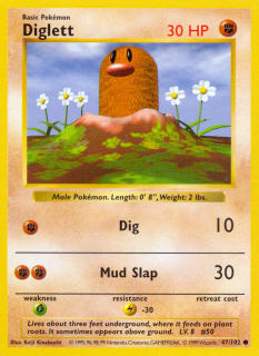 Diglett 47/102 (Shadowless)