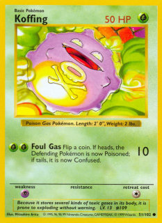 Koffing 51/102 (Shadowless)