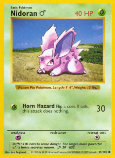 Nidoran♂ 55/102 (Shadowless)