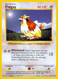 Pidgey 57/102 (Shadowless)