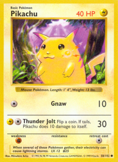 Pikachu 58/102 (Shadowless)