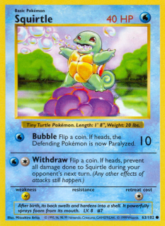 Squirtle 63/102 (Shadowless)