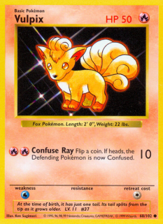 Vulpix 68/102 (Shadowless)