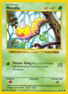 Weedle 69/102 (Shadowless)