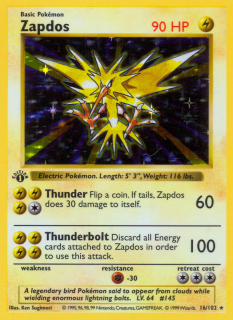 Zapdos 16/102 (1st Edition)
