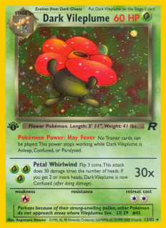 Dark Vileplume 13/82 (1st Edition)