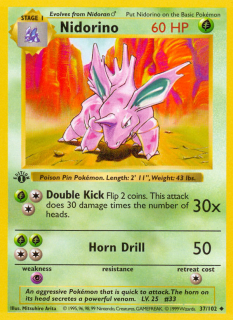Nidorino 37/102 (1st Edition)