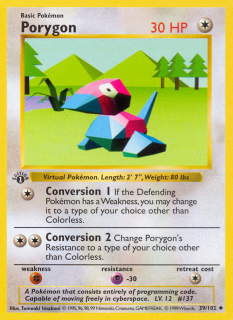 Porygon 39/102 (1st Edition)