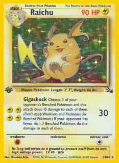 Raichu 14/62 (1st Edition)
