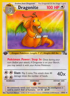 Dragonite 19/62 (1st Edition)