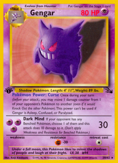 Gengar 20/62 (1st Edition)