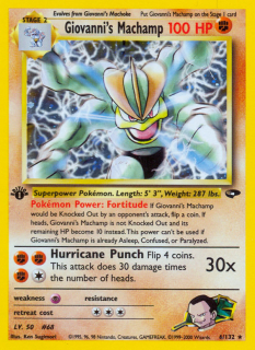 Giovanni's Machamp 6/132 (1st Edition)