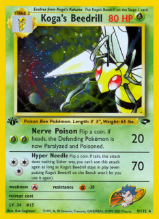 Koga's Beedrill 9/132 (1st Edition)