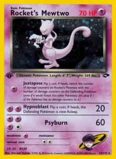 Rocket's Mewtwo 14/132 (1st Edition)