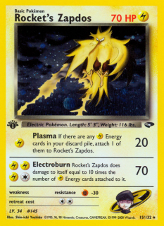 Rocket's Zapdos 15/132 (1st Edition)