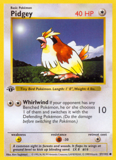 Pidgey 57/102 (1st Edition)