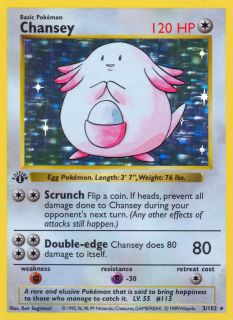 Chansey 3/102 (1st Edition)