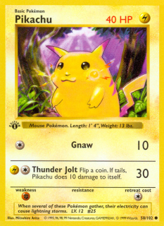 Pikachu 58/102 (1st Edition)